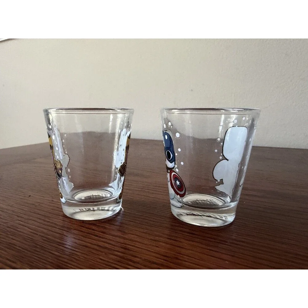 Funko Marvel Shot Glasses Toothpick Holder Thanos Captain America Snowman X-Mas